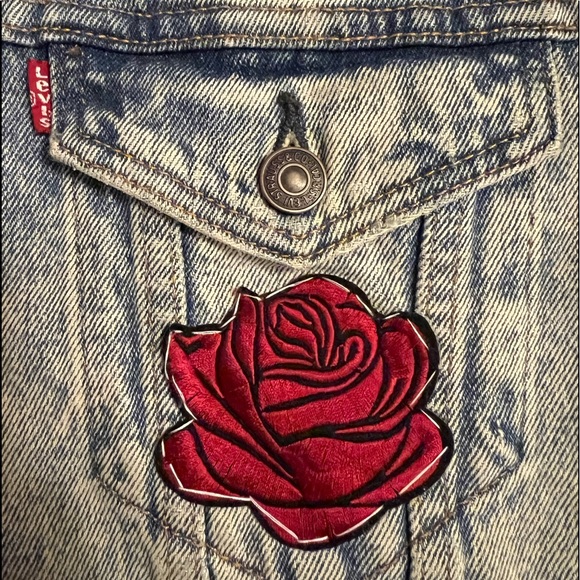 Levi Strauss Custom Corn Snake Patch Stonewash Denim Jacket, M - Picture 3 of 6